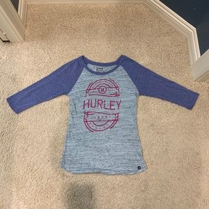 Hurley 3/4 Sleeve Shirt ~ Small